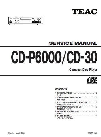 teac cd p3500 service manual